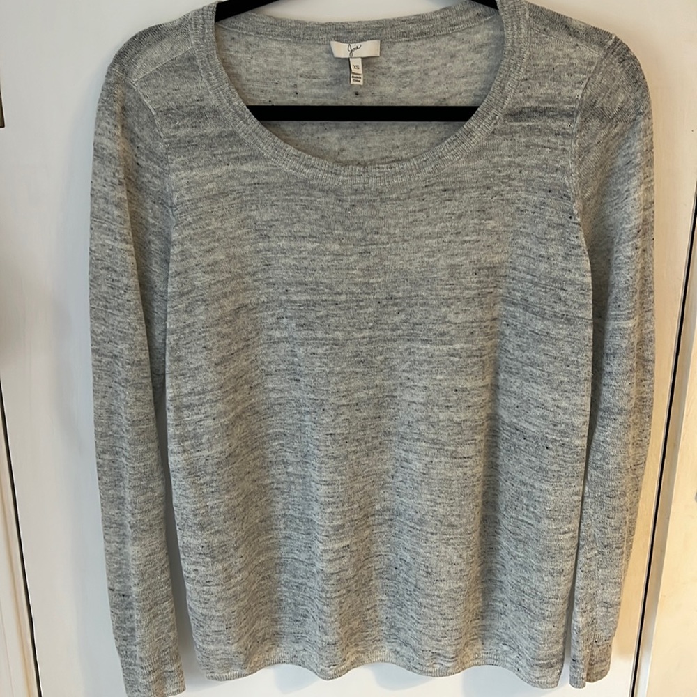 Joie grey lightweight sweater with sheer back